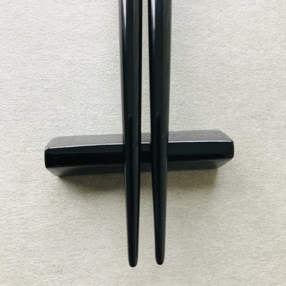 New Wajima Nuri Chopsticks set, pearl of mother inlay, Artisan Handcrafted Japan - Picture 3 of 4